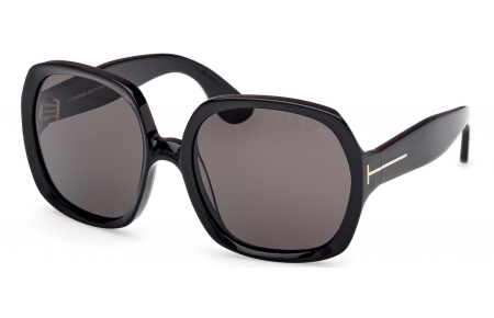 Gafas de Sol - Tom Ford - FT1221 SAFFRON - 01A  SHINY BLACK // GREY