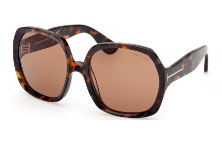 Gafas de Sol - Tom Ford - FT1221 SAFFRON - 52E  DARK HAVANA // BROWN