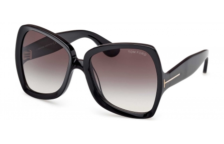 Gafas de Sol - Tom Ford - FT1222 JERRY - 01B  SHINY BLACK // GREY GRADIENT