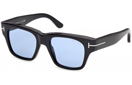 Gafas de Sol - Tom Ford - FT1280 CAINE-02 - 01V  SHINY BLACK // BLUE