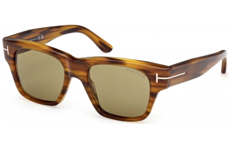 Gafas de Sol - Tom Ford - FT1280 CAINE-02 - 55N  STRIPED HAVANA // GREEN