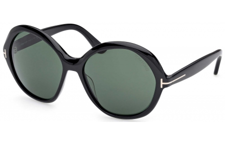Gafas de Sol - Tom Ford - FT1282 ANNABELLE-02 - 01N  SHINY BLACK // GREEN