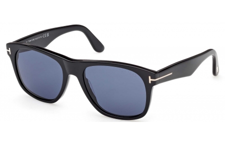 Gafas de Sol - Tom Ford - FT1284 MARLON-02 - 01V  SHINY BLACK // BLUE