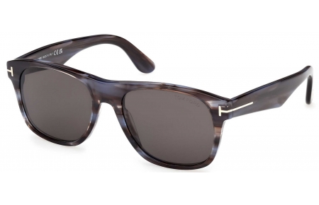 Gafas de Sol - Tom Ford - FT1284 MARLON-02 - 56A  STRIPED HAVANA // SMOKED