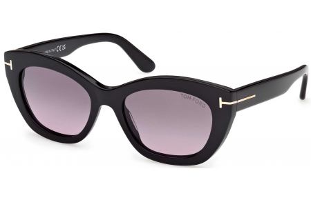 Gafas de Sol - Tom Ford - FT1285 LINDA-02 - 01B  SHINY BLACK // SMOKED GRADIENT