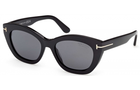 Gafas de Sol - Tom Ford - FT1285 LINDA-02 - 01D  SHINY BLACK // SMOKED POLARIZED