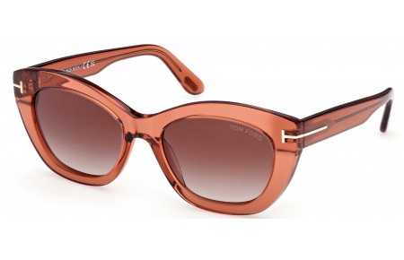 Gafas de Sol - Tom Ford - FT1285 LINDA-02 - 42F  TRANSPARENT DARK ORANGE // BROWN GRADIENT