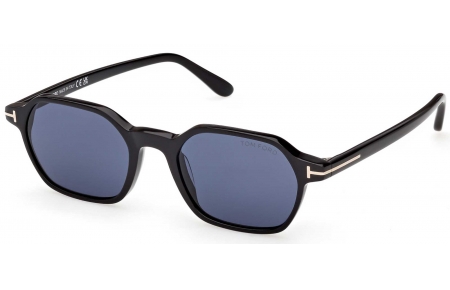 Gafas de Sol - Tom Ford - FT1301 JOEY-02 - 01V  SHINY BLACK // BLUE