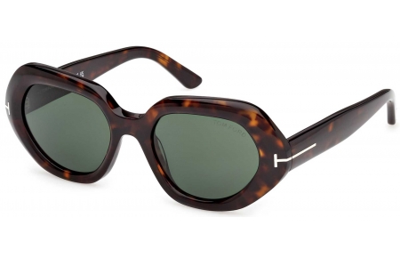 Gafas de Sol - Tom Ford - FT1317 APRIL-02 - 52N  DARK HAVANA // GREEN