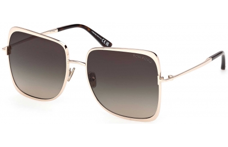 Gafas de Sol - Tom Ford - FT1319 TARA-02 - 28B  SHINY ROSE GOLD // GREY GRADIENT