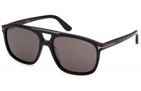 Gafas de Sol - Tom Ford - FT1338-N BRIANNA-02 - 01A SHINY BLACK // SMOKE