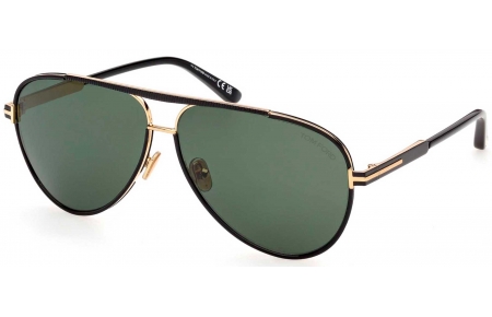 Gafas de Sol - Tom Ford - FT1340 RUPERT-02 - 01N  SHINY BLACK // GREEN