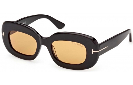 Gafas de Sol - Tom Ford - FT1345 ISLAY-02 - 01E  SHINY BLACK // LIGHT BROWN