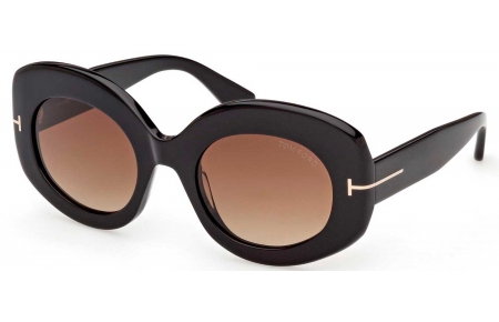Gafas de Sol - Tom Ford - FT1346 CLAUDETTE-02 - 01F SHINY BLACK // BROWN GRADIENT