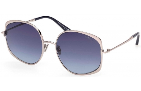 Gafas de Sol - Tom Ford - FT1349 ABBEY-02 - 14W  SHINY RUTHENIUM // BLUE GRADIENT