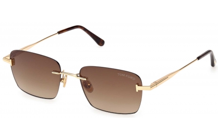 Gafas de Sol - Tom Ford - FT1354 JAKE-02 - 30F  SHINY GOLD // BROWN GRADIENT