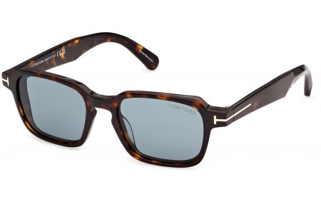 Gafas de Sol - Tom Ford - FT1359 EZRA-02 - 52V  DARK HAVANA // AZUL