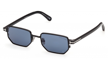 Gafas de Sol - Tom Ford - FT1360 LIAM-02 - 01V  SHINY BLACK // BLUE
