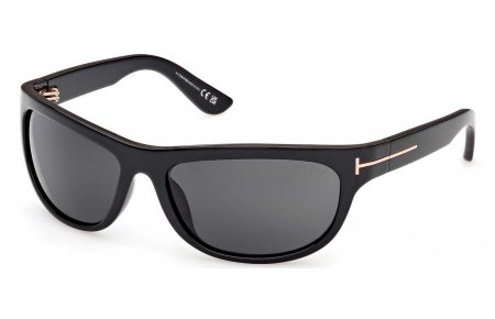 Gafas de Sol - Tom Ford - FT1363 ANDERS-02 - 01A  SHINY BLACK // SMOKE
