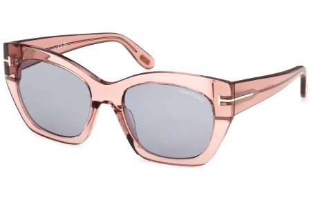 Gafas de Sol - Tom Ford - FT1422 JONI-02 - 72A  SHINY TRANSPARENT PINK // GREY