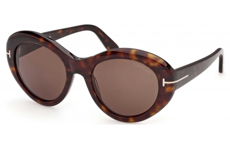 Gafas de Sol - Tom Ford - FT1423 ELODIE-02 - 52E  DARK HAVANA // BROWN