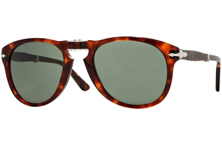 sombrero Interesante Fuera de Gafas de Sol Persol PO0714 FOLDING 24/31 HAVANA // CRYSTAL GREEN