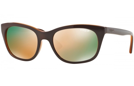 Gafas de Sol - Vogue - VO2743S - 2279R5 TOP BROWN TRANSPARENT ORANGE // GREY MIRROR ROSE GOLD