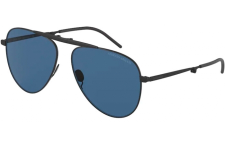 Sunglasses - Giorgio Armani - AR6113T - 300180 MATTE BLACK // BLUE