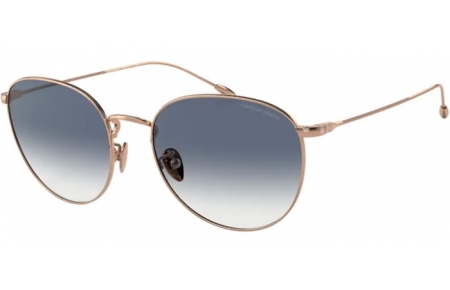 Sunglasses - Giorgio Armani - AR6114 - 3011X0 ROSE GOLD // CLEAR BLUE GRADIENT