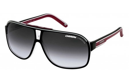 Gafas de Sol - Carrera - GRAND PRIX 2 - T4O (9O) BLACK CRYSTAL BLACK WHITE RED // DARK GREY GRADIENT