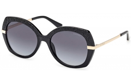 Gafas de Sol - Guess - GU00215 - 01B  SHINY BLACK // SMOKED GRADIENT
