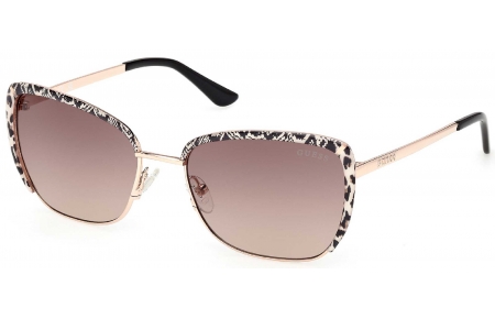 Gafas de Sol - Guess - GU00218 - 28F  SHINY ROSE GOLD ANIMAL // BROWN GRADIENT