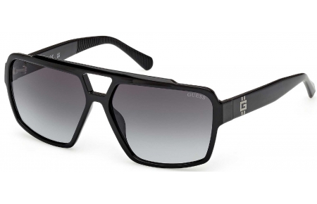 Gafas de Sol - Guess - GU00223 - 01B  SHINY BLACK // SMOKED GRADIENT