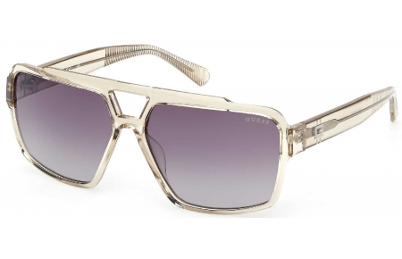 Gafas de Sol - Guess - GU00223 - 57Z  SHINY TRANSPARENT BEIGE // SMOKED GRADIENT