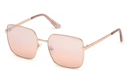 Gafas de Sol - Guess - GU7615 - 28U  SHINY GOLD // LIGHT BURGUNDY MIRROR