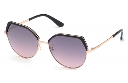Gafas de Sol - Guess - GU7736 - 01U  SHINY BLACK // BURGUNDY GRADIENT MIRROR