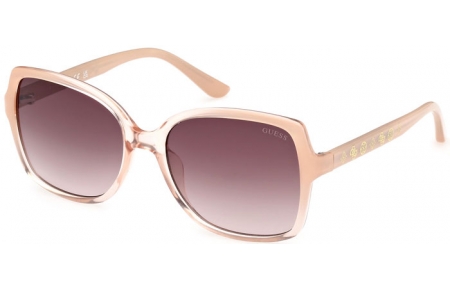 Lunettes de soleil - Guess - GU00100 - 25F  SHINY IVORY // BROWN GRADIENT