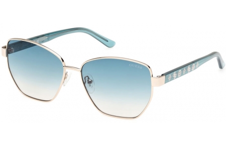 Gafas de Sol - Guess - GU00102 - 32P  SHINY PALE GOLD // GREEN GRADIENT