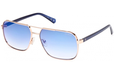 Sunglasses - Guess - GU00119 - 28X  SHINY ROSE GOLD // BLUE GRADIENT MIRROR