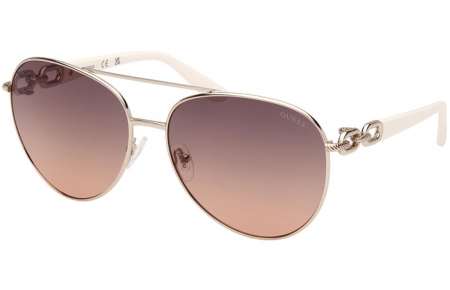 Lunettes de soleil - Guess - GU00158 - 32B  SHINY PALE GOLD // BROWN GRADIENT