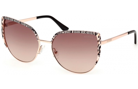 Gafas de Sol - Guess - GU00217 - 28F  SHINY ROSE GOLD ANIMAL // BROWN GRADIENT