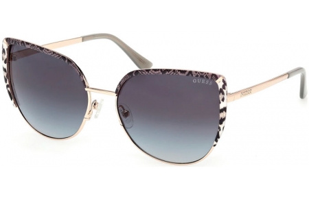 Gafas de Sol - Guess - GU00217 - 32B  SHINY PALE GOLD ANIMAL // SMOKED GRADIENT