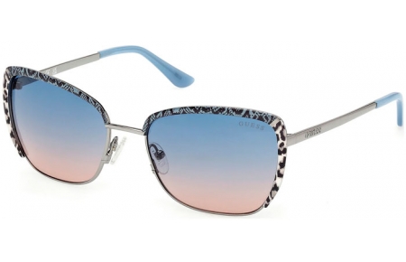 Sunglasses - Guess - GU00218 - 10W  SHINY LIGHT RUTHENIUM ANIMAL // BLUE GRADIENT