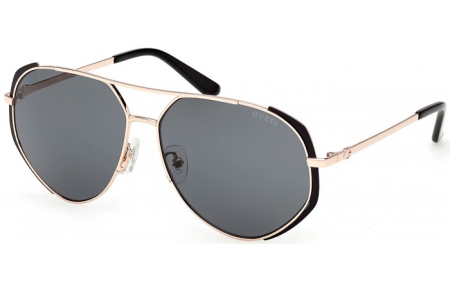 Gafas de Sol - Guess - GU00219 - 02A  MATTE BLACK GOLD // SMOKED