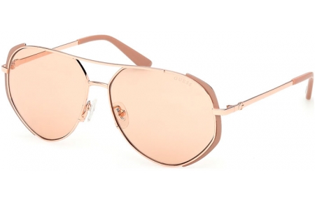 Sunglasses - Guess - GU00219 - 58E  MATTE BEIGE GOLD // LIGHT BROWN