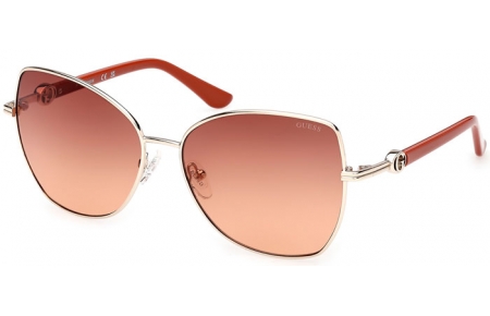 Lunettes de soleil - Guess - GU00259 - 32F  SHINY PALE GOLD // BROWN GRADIENT