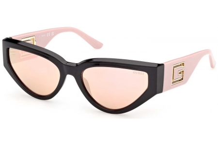 Gafas de Sol - Guess - GU00292 - 05U  SHINY BLACK // LIGHT BURGUNDY