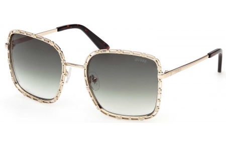 Gafas de Sol - Guess - GU00296 - 32P  SHINY PALE GOLD // GREEN GRADIENT