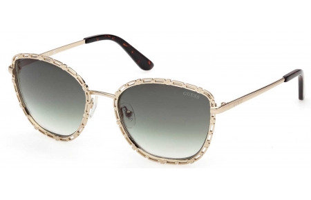 Gafas de Sol - Guess - GU00297 - 32P  SHINY PALE GOLD // GREEN GRADIENT