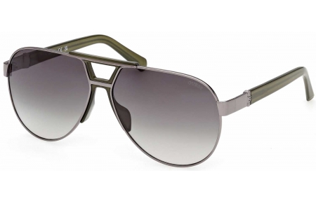 Gafas de Sol - Guess - GU00304 - 08P  SHINY DARK RUTHENIUM // GREEN GRADIENT